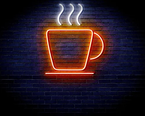 Miniatura 14 de ADVPRO Taza de café Tienda Flex Silicona LED Letrero de neón azul y rojo st16s33-fnu0041-br