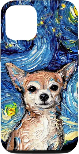 Miniatura 28 de Aja - Funda para iPhone 17, diseño de perro de noche estrellada, color marrón