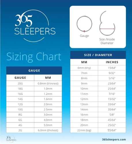 Miniatura 5 de 365 Sleepers - Piercing para el cuerpo de acero quirúrgico 316L, 20G, 18G, 16G, 14G, 12G, 10G, 8G, 6G, con sección abisagrado, se vende por unidad