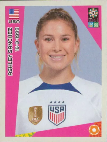 2023 Panini FIFA Women's World Cup Stickers #320 Ashley Sanchez USA Soccer Sticker - Sportscard Superstore