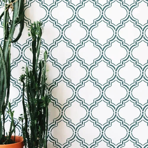 Miniatura 4 de Plantillas geométricas grandes de 12 pulgadas para manualidades, plantillas reutilizables de pintura de cara y pared para arte y decoración