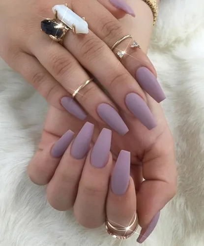 Miniatura 6 de 576 uñas postizas con forma de ballet de ataúd, uñas postizas acrílicas de cobertura completa, 24 colores con pegamento de uñas de 0.24 onzas
