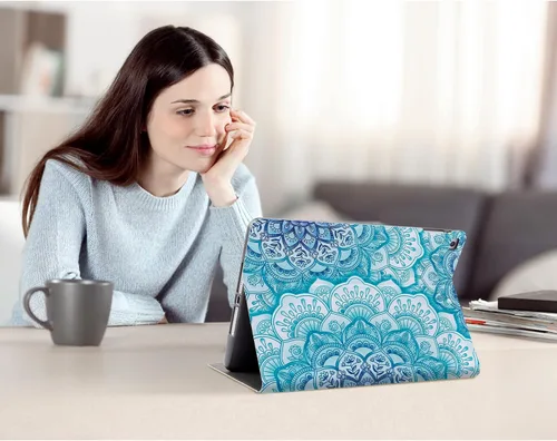 Miniatura 3 de Vimorco Funda para iPad 5ª/6ª Generación de 9.7 pulgadas 2017/2018, para iPad Air 1/2 Funda 2013/2014, Funda de Soporte Ajustable Delgada, Mandala