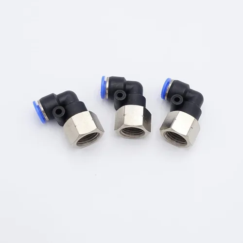Miniatura 23 de Empuje para conectar conexión de tubo de 1/4" OD x 1/8" rosca NPT macho, codo neumático macho de aire línea de agua de aire de 90 grados codo
