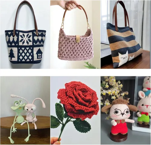 Miniatura 6 de Likeecords Hilo de Ganchillo 100% Algodón para Bolso, 3 Rollos/Paquete 2mm x 510m, Cordón para Macramé, Hilo Grueso para Ganchillo de Bolso de Mano