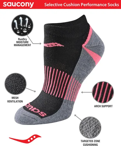 Miniatura 2 de Saucony Calcetines Selective Cushion Performance para mujer (6 y 12 pares)