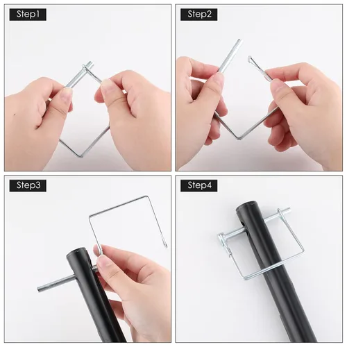 Miniatura 4 de Kenning 30 pasadores de acoplador cuadrados para remolque, 1/4 pulgadas x 2-3/4 pulgadas, eje de bloqueo de toma de fuerza, pasador de seguridad