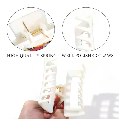 Miniatura 6 de Pinzas para el cabello para mujer, pinzas cuadradas grandes para cabello grueso, fino y medio, 6 pinzas de mandíbula, accesorios para el cabello