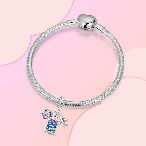 Miniatura 2 de Abalorios de plata de ley 925 con letras de la A ~ Z, para pulseras, collares, Día de San Valentín, Día de la Madre, joyería regalos para mujeres