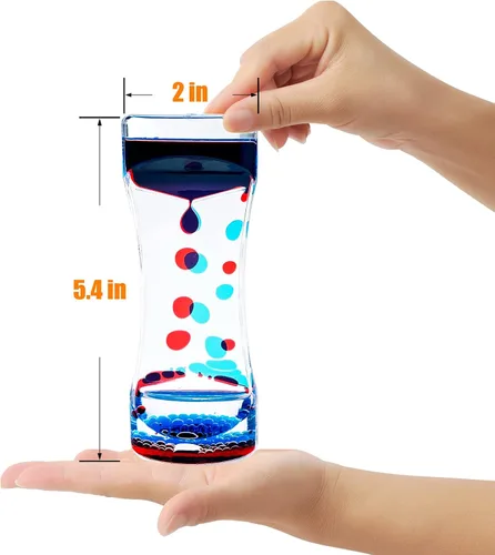 Miniatura 2 de Temporizador de movimiento líquido para adultos, paquete de 5 juguetes sensoriales de escritorio para relajación, alivio del estrés y alivio