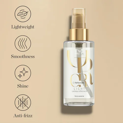 Miniatura 5 de Wella Professionals Oil Reflections Luminous Smoothing + Reflective Luxury Hair Oil Adds Smoothness & Shine Up to 3x Smoother Hair Anti-Frizz