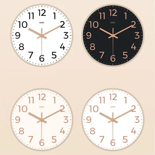 Miniatura 5 de GRFIT Reloj de pared simple y atmosférico, moderno, para el hogar, sala de estar, estudio, luz de lujo, reloj de pared silencioso