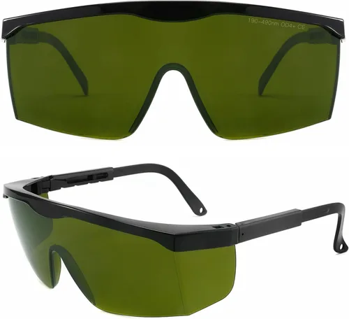 Alsenor Gafas de Seguridad Láser IPL 190nm-490nm para Operador de Cosmetología Láser, Protección para los Ojos y Tratamiento de Depilación Láser