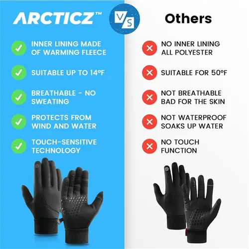 Miniatura 3 de KDGENG ARCTICZ - Premium Thermo Gloves, Arcticz Waterproof Windproof Thermal Gloves, Winter Non-Slip Touch Screen Gloves