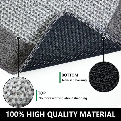 Miniatura 3 de REFETONE Alfombra para Puerta Interior, Alfombra para Puerta Delantera y Trasera, Antideslizante Absorbente Resistente a la Suciedad, Alfombra