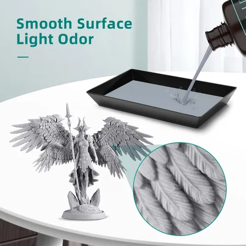 Miniatura 6 de SUNLU Resina para impresora 3D, 1kg de curado rápido, resina estándar 3D para impresoras 3D LCD DLP SLA, curado UV de 395-405nm, resina líquida