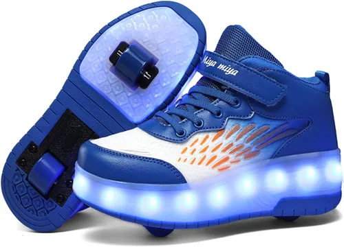 Tenis con ruedas para niños y niñas, tenis deportivos recargables con luz LED para principiantes, el mejor regalo