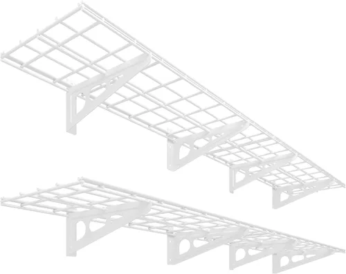 FLEXIMOUNTS Estante de pared de 12 pulgadas por 72 pulgadas, estante de almacenamiento de garaje, estantes flotantes montados en la pared, 1 x 6