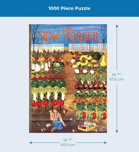 Miniatura 4 de New York Puzzle Company - New Yorker Vegetable Garden - Rompecabezas de 1000 piezas para adultos por Ilonka Karasz