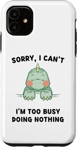 Miniatura 7 de iPhone 16 Sorry, I Can't I'm Too Busy Doing Nothing Sleeping Dinosaur Case