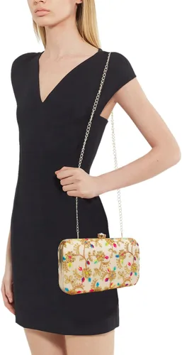 Miniatura 6 de LONGING TO BUY Embrague de caja de diseño hecho a mano para mujeres, embrague bordado Zari para mujeresembrague de mano para mujeres