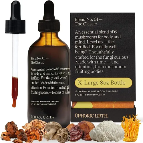 Mezcla de mezcla de hongos No.1-6 Reishi, Chaga, melena de león, cola de pavo, cordyceps y shiitake, refuerzo de inmunidad de apoyo natural, aumenta
