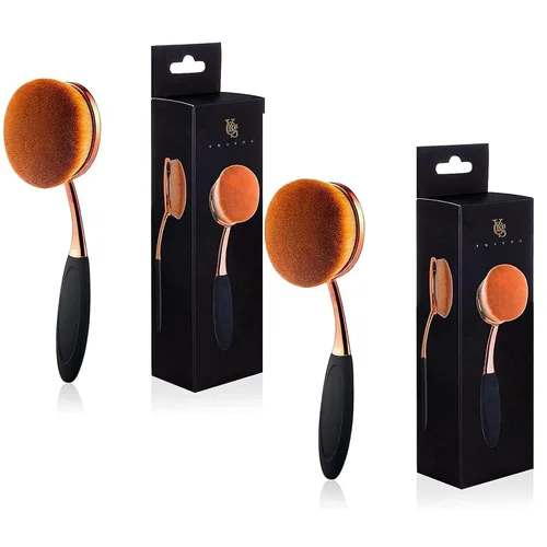 Miniatura 12 de Yoseng - Brocha ovalada para maquillaje, cepillo de base grande, cepillos de maquillaje, aplicación rápida y sin defectos de base líquida, crema