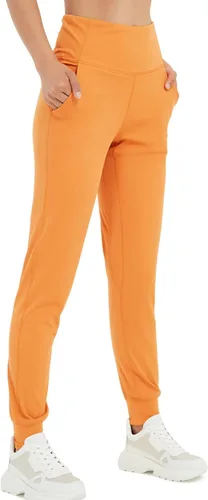 Pantalones deportivos de cintura alta con bolsillos para mujer, pantalones deportivos cónicos para correr, yoga, entrenamiento, atléticos,