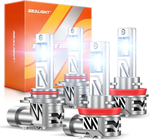 Miniatura 19 de SEALIGHT Bombillas LED antiniebla 9007/HB5, 8 bombillas de uso todoterreno PowerSports, luz de conducción 9007, 6000 K blanco, Plug-N-Play, paquete