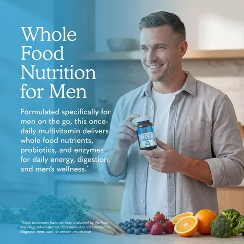 Miniatura 2 de Garden of Life Multivitamínico para hombres, Vitamin Code Raw One - Una vez al día, vitaminas más frutas, verduras y probióticos, 75