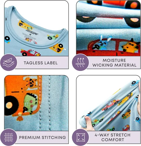 Miniatura 59 de Rocky Ropa interior térmica para niños, ropa interior larga para niños, capa base para clima frío/esquí