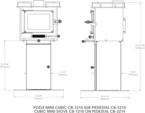 Miniatura 3 de CUBIC Mini estufa - Grizzly - Soportes y accesorios (Soporte de piso - CB-4010)
