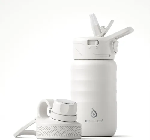 Miniatura 67 de IDEUS Botella de agua aislada de 12 onzas, botella de agua aislada de acero inoxidable para la escuela, botellas aisladas con pajitas a prueba