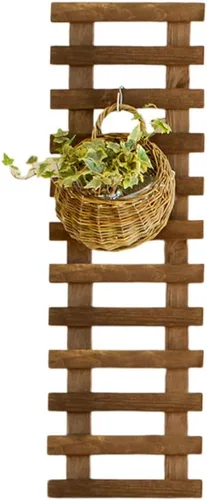 Miniatura 13 de Soporte de madera para flores, para colgar en la pared, para plantas, escalada, para interior, salón, balcón, tres tamaños Azul
