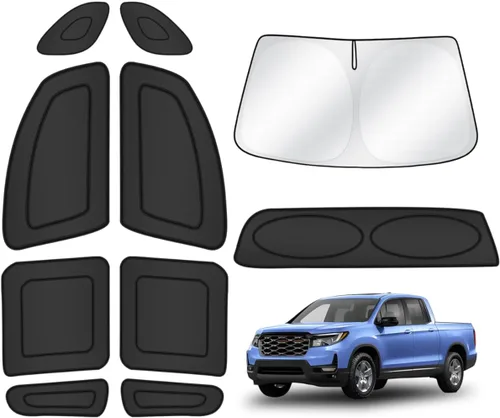 Miniatura 96 de T TGBROS Parasol para parabrisas para Honda Civic 2022-2025 2026, parasol grueso con bloqueo UV y opaca, para privacidad, plegables, 8 accesorios