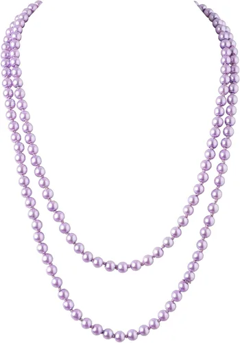 Miniatura 13 de BABEYOND - Collar de perlas sintéticas estilo art deco de la década de 1920, collar de perlas largas para fiesta de disfraces de estilo Gatsby
