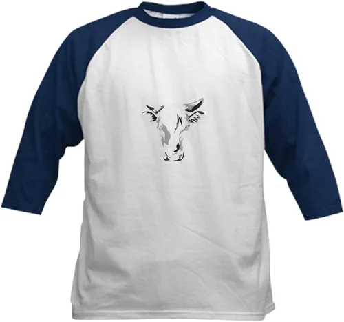 Miniatura 5 de CafePress Not Your Mom Cow Mil Vegan Veganis Baseball Jersey Kids Cotton Baseball Jersey, 3/4 Raglan Sleeve Shirt