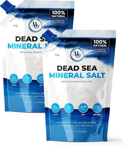 Sal del Mar Muerto – Sales del Mar Muerto para remojo, sal mineral para baño, spa, ducha – Sal de baño pura y natural para remojo de pies, más