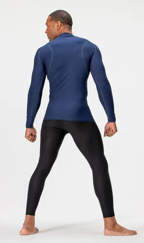 Miniatura 3 de DEVOPS Paquete de 3 camisas de compresión atléticas de manga larga con cuello de tortuga para hombre