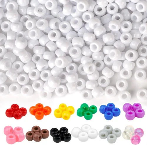 Miniatura 19 de Kit de Fabricación de Pulseras Dowsabel, Cuentas para Hacer Pulseras Poni, Kandi, Arcilla Polimérica, Cuentas con Cara Sonriente y Letras para Hacer