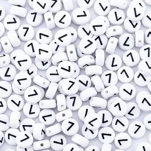 Miniatura 9 de 300 piezas de cuentas de número 0 redondas de 4x7mm, cuentas de número acrílico individual para hacer pulseras con dijes Redondo - 0