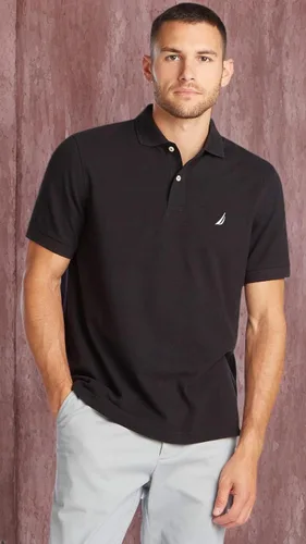 Miniatura 183 de Nautica playera polo clásica de mangas cortas, color sólido, para hombre