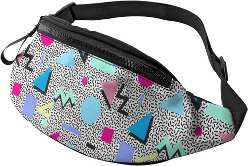 Riñonera de moda con agujero para auriculares para hombres y mujeres, bolsa de cintura ajustable casual para viajes, fiestas, festivales,