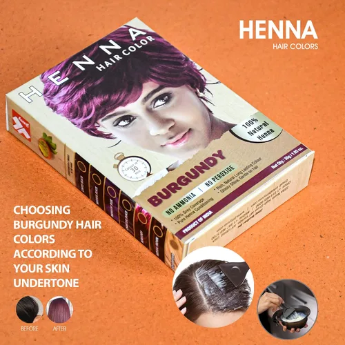 Miniatura 6 de Tinte de cabello burdeos para mujeres y hombres – 100% cobertura de canas, color de cabello sin amoníaco para mujeres, sin peróxido