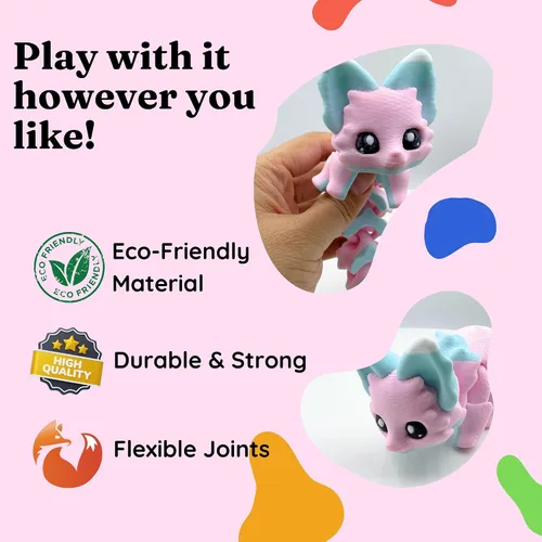 Miniatura 67 de Yipintang Criaturas Impresas en 3D Animales Flexibles - Juego de Animales Fidget de 7 Pulgadas para Decoración de Estantes (Pareja de León Adulto)