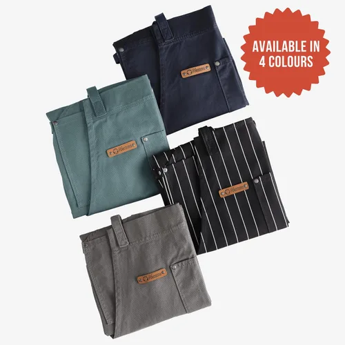 Miniatura 7 de Chef Pomodoro Delantal de chef para hombre y mujer, delantal de cocina con bolsillos y correas ajustables para el cuello, delantal de cocina 100%