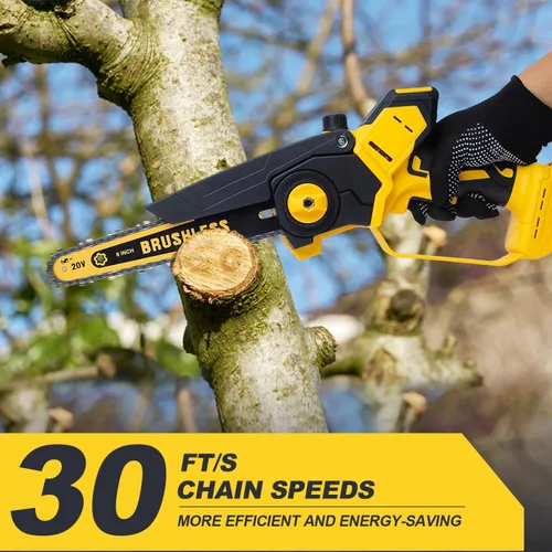 Miniatura 2 de Mini motosierra para batería Dewalt de 20 V MAX, mini motosierra eléctrica de mano inalámbrica de 8 pulgadas, motosierra sin escobillas para corte
