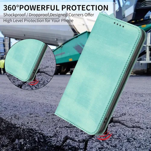 Miniatura 5 de Funda compatible con Motorola Moto E22 4G, compatible con Motorola Moto E22i 4G Card Slotting Wallet Phone Funda de cuero QS