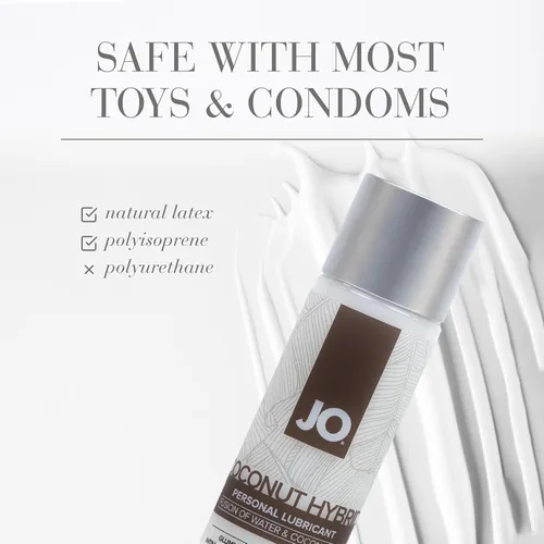 Miniatura 4 de JO Lubricante Personal Híbrido de Coco – Lubricante a Base de Agua con Aceite de Coco para Intimidad, Seguro para Anal y Juguetes – 4 fl oz