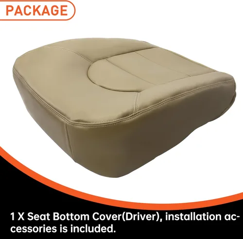 Miniatura 6 de ECOTRIC Funda de repuesto para parte inferior de asiento compatible con Ford F250 F350 F450 Lariat 1999 2000 de cuero artificial color marrón